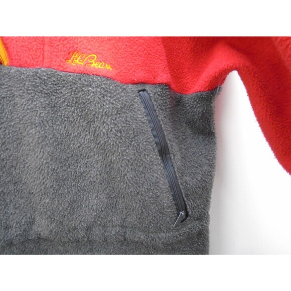 LL Bean Vintage 1991 Fleece Hoodie Mens Size L Pullover 1/2 Zip Made in USA - Picture 8 of 10